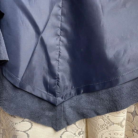 Dialogue Navy Suede Cape / Lined New With Tags QVC - Picture 5 of 9